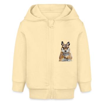 Blouson aviateur tranquillisant - Veste à capuche bébé bio Stanley/Stella - crème - Devant