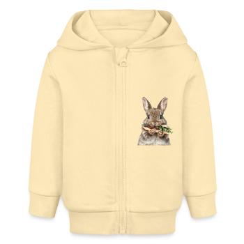 Kaninchen - Baby Organic Kapuzenjacke Baby Connector von Stanley/Stella - Creme - Vorne