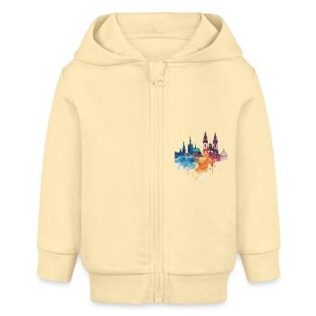 Élan - Veste à capuche bébé bio Stanley/Stella - crème - Devant