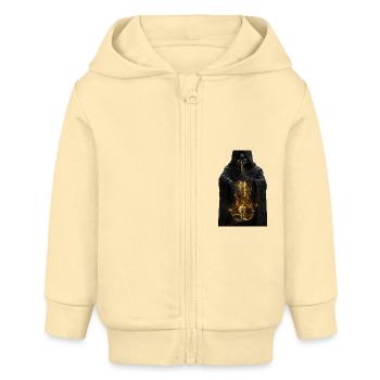 Violine - Baby Organic Kapuzenjacke Baby Connector von Stanley/Stella - Creme - Vorne