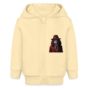 Cavalier King Charles - Baby Organic Kapuzenjacke Baby Connector von Stanley/Stella - Creme - Vorne