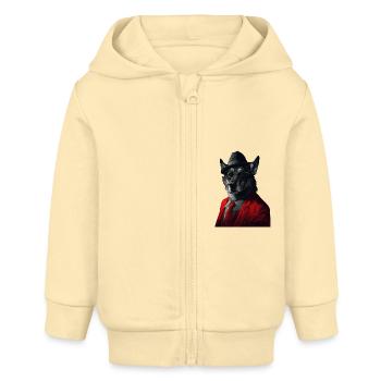 Norwegischer Elchhund - Baby Organic Kapuzenjacke Baby Connector von Stanley/Stella - Creme - Vorne