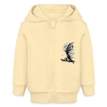 Schläger - Baby Organic Kapuzenjacke Baby Connector von Stanley/Stella - Creme - Vorne