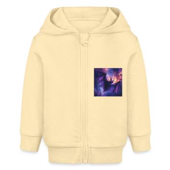Schläger - Baby Organic Kapuzenjacke Baby Connector von Stanley/Stella - Creme - Vorne