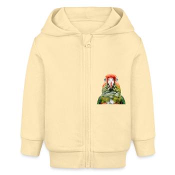 Sittiche - Baby Organic Kapuzenjacke Baby Connector von Stanley/Stella - Creme - Vorne