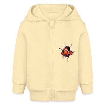 Clownfisch - Baby Organic Kapuzenjacke Baby Connector von Stanley/Stella - Creme - Vorne