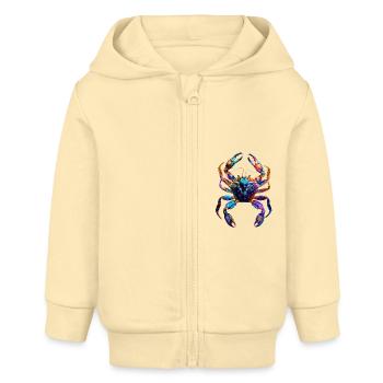 Krabbe - Baby Organic Kapuzenjacke Baby Connector von Stanley/Stella - Creme - Vorne