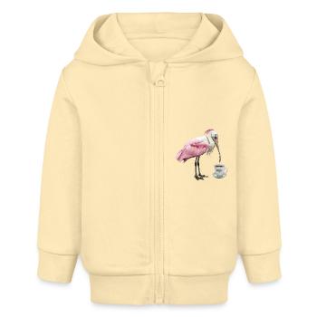 Löffel Kaffee - Baby Organic Kapuzenjacke Baby Connector von Stanley/Stella - Creme - Vorne
