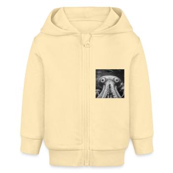 Tintenfisch - Baby Organic Kapuzenjacke Baby Connector von Stanley/Stella - Creme - Vorne