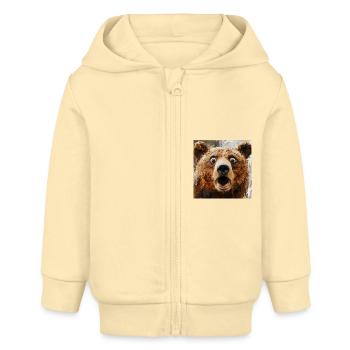 Tragen - Baby Organic Kapuzenjacke Baby Connector von Stanley/Stella - Creme - Vorne