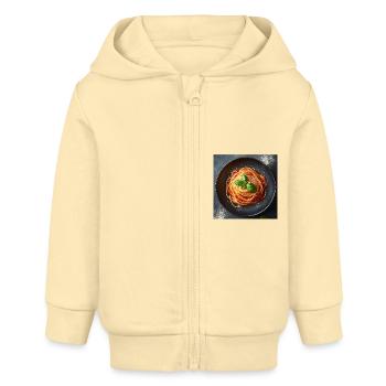 Pasta - Baby Organic Kapuzenjacke Baby Connector von Stanley/Stella - Creme - Vorne