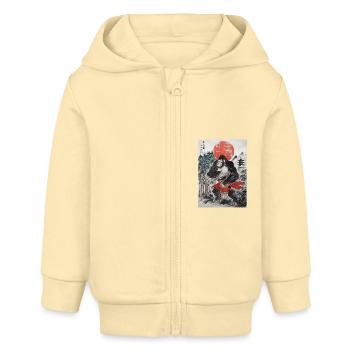 Samurai - Baby Organic Kapuzenjacke Baby Connector von Stanley/Stella - Creme - Vorne