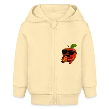 Apfel - Baby Organic Kapuzenjacke Baby Connector von Stanley/Stella - Creme - Vorne