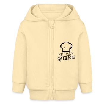 kitchen_queen_rp1 - Baby Organic Kapuzenjacke Baby Connector von Stanley/Stella - Creme - Vorne