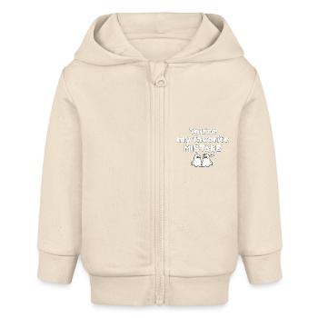 T-shirts avec des phrases amusantes - Fantasmitas 10 - Veste à capuche bébé bio Stanley/Stella - écru doux - Devant