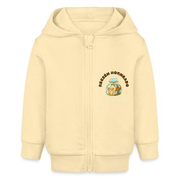 Frisch gebacken - Baby Organic Kapuzenjacke Baby Connector von Stanley/Stella - Creme - Vorne