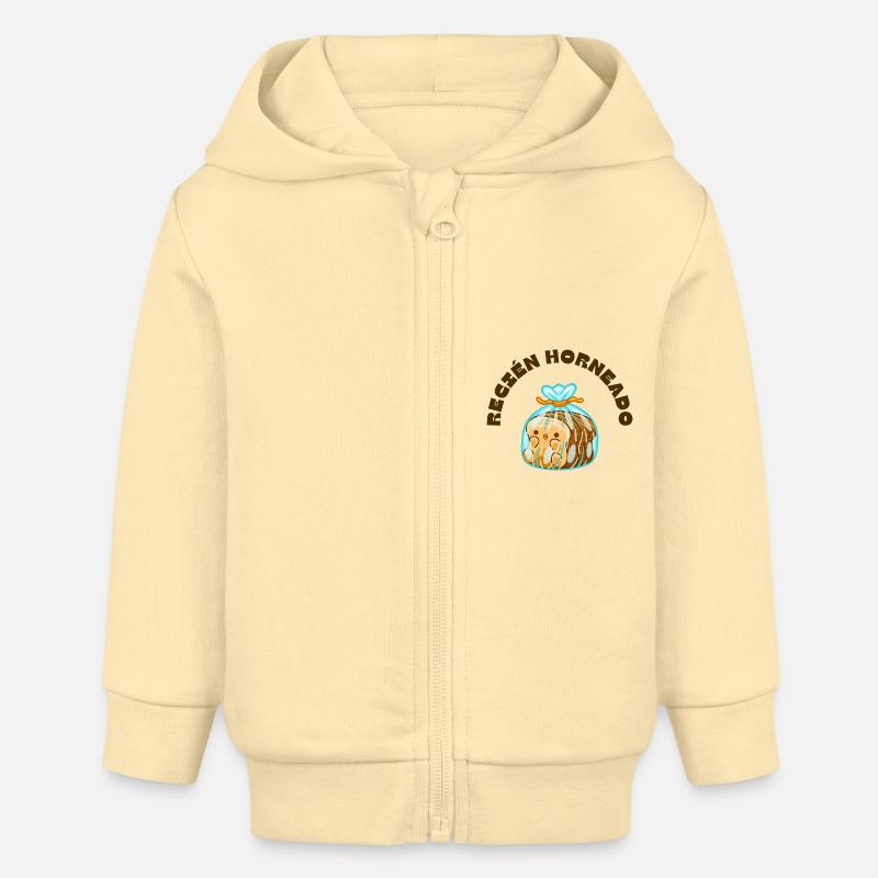 Fraîchement cuit - Veste à capuche bébé bio Stanley/Stella - crème