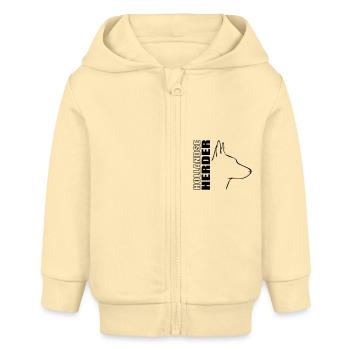 HOLLANDSE HERDER PROFIL - Baby Organic Kapuzenjacke Baby Connector von Stanley/Stella - Creme - Vorne
