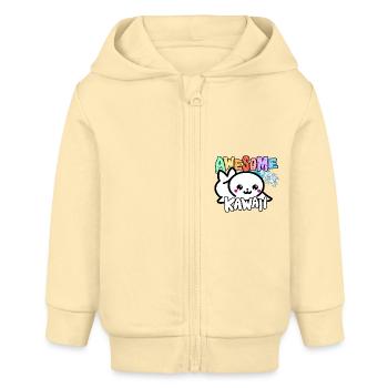 Sceau - Kawaii - Veste à capuche bébé bio Stanley/Stella - crème - Devant