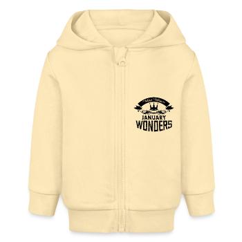 Winterirrer Januar-Wunder - Baby Organic Kapuzenjacke Baby Connector von Stanley/Stella - Creme - Vorne