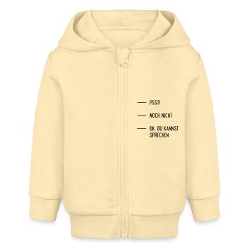 Kaffee - Baby Organic Kapuzenjacke Baby Connector von Stanley/Stella - Creme - Vorne