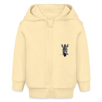 Zebra - Baby Organic Kapuzenjacke Baby Connector von Stanley/Stella - Creme - Vorne