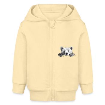 Eisbär - Baby Organic Kapuzenjacke Baby Connector von Stanley/Stella - Creme - Vorne