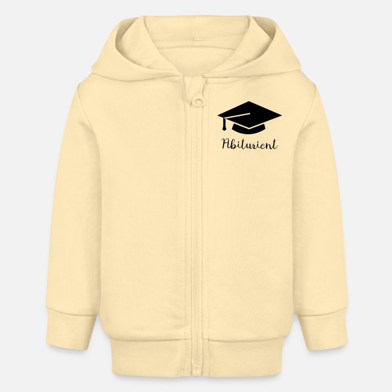 Diplômé du secondaire - Veste à capuche bébé bio Stanley/Stella - crème