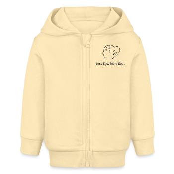 Herz Geist Balance – Weniger Ego - Veste à capuche bébé bio Stanley/Stella - crème - Devant