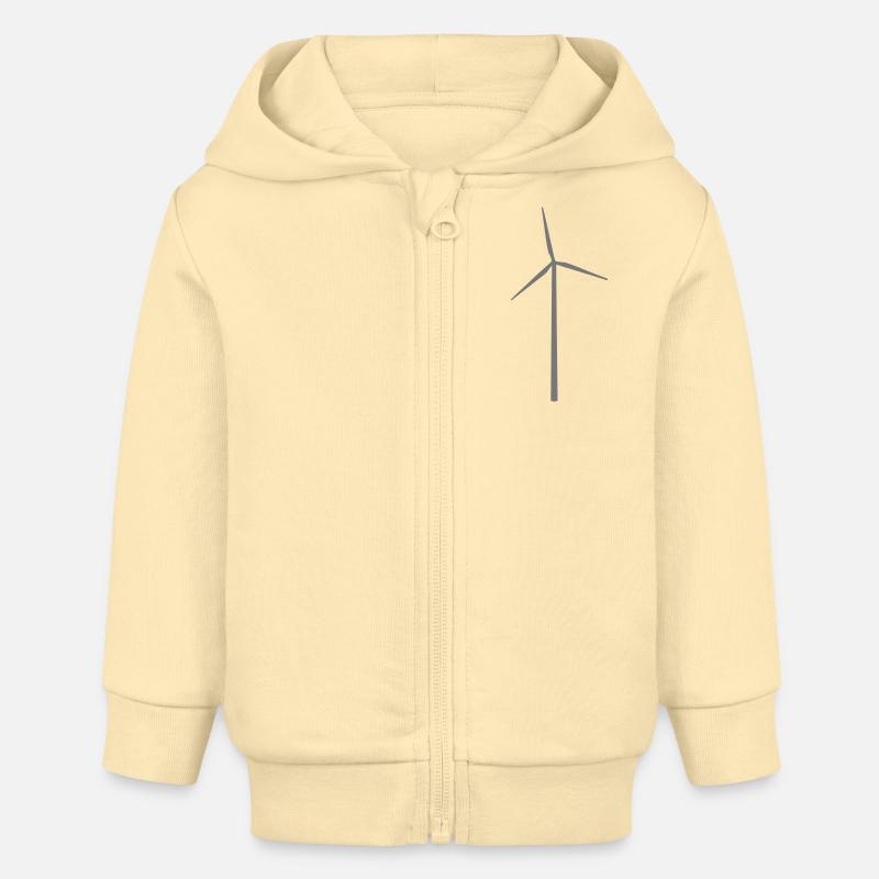 Éolienne Éolienne Éolienne - Veste à capuche bébé bio Stanley/Stella - crème