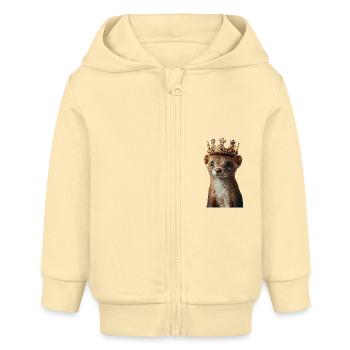 Wiesel - Baby Organic Kapuzenjacke Baby Connector von Stanley/Stella - Creme - Vorne