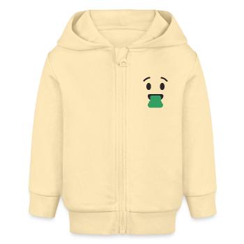 Emoticon Hand Costume Carnival Group Costume - Baby Organic Zip-up Hoodie by Stanley/Stella - cream - Front