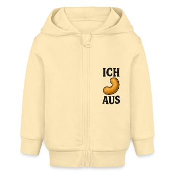 I Flip Off Peanut Flips Saying - Baby Organic Zip-up Hoodie by Stanley/Stella - cream - Front