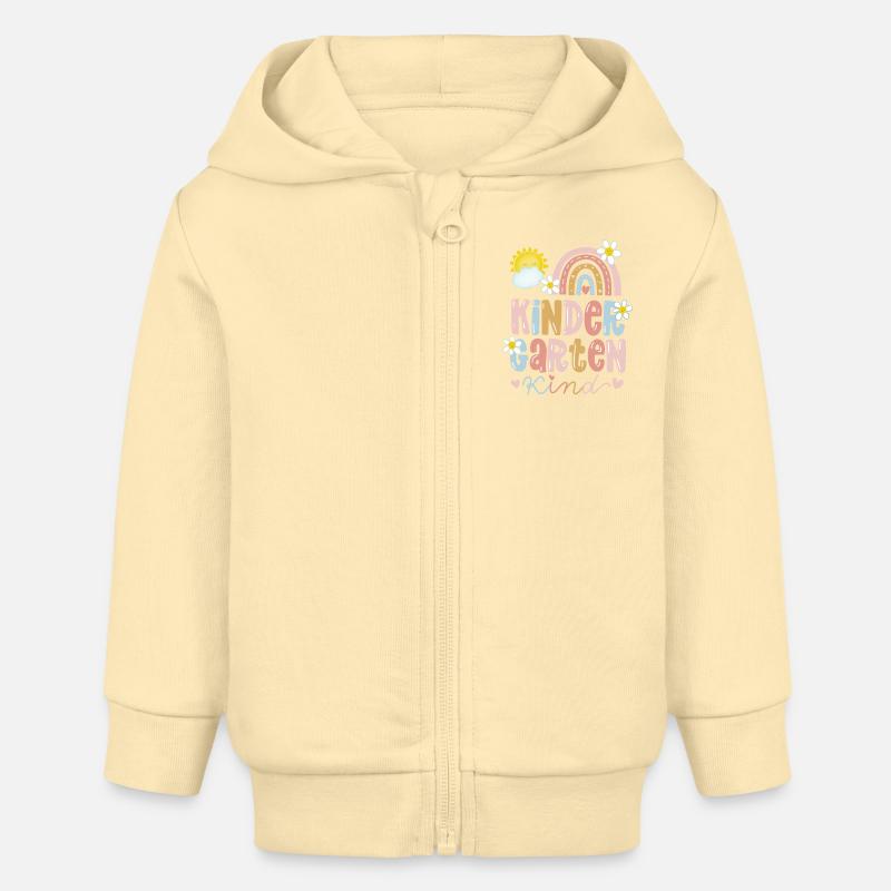 École maternelle - Veste à capuche bébé bio Stanley/Stella - crème