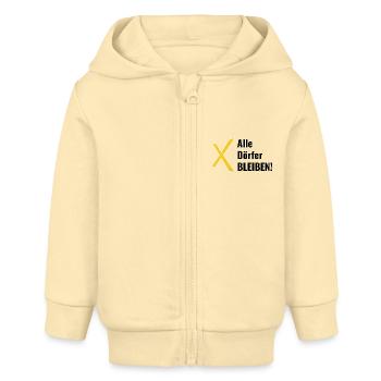 Alle Dörfer bleiben - Baby Organic Kapuzenjacke Baby Connector von Stanley/Stella - Creme - Vorne
