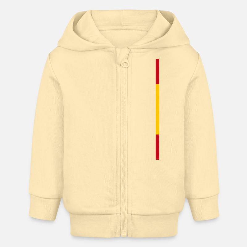 Drapeau de l’Espagne Style rayures - Veste à capuche bébé bio Stanley/Stella - crème
