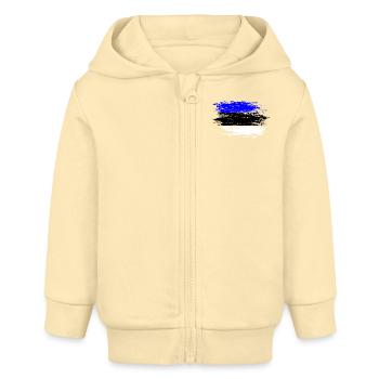 Estland Flagge used - Baby Organic Kapuzenjacke Baby Connector von Stanley/Stella - Creme - Vorne