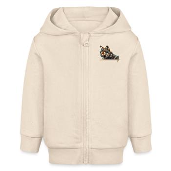 Majestätischer Wolf - Baby Organic Kapuzenjacke Baby Connector von Stanley/Stella - Natur - Vorne