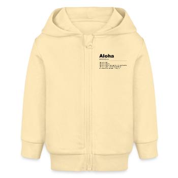 Aloha Citation Graphique - Veste à capuche bébé bio Stanley/Stella - crème - Devant