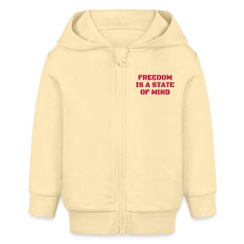 Funny Quotes, Funny Quotes, Cool Quote - Baby Organic Zip-up Hoodie by Stanley/Stella - cream - Front