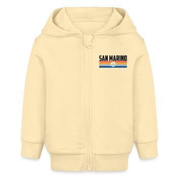 Graphique du drapeau de Saint-Marin - Veste à capuche bébé bio Stanley/Stella - crème - Devant