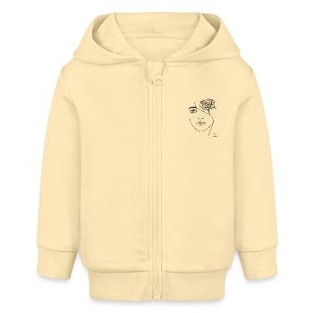 Visage Fleurissant - Veste à capuche bébé bio Stanley/Stella - crème - Devant
