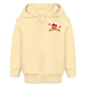 Apfelkuchen leckeres Dessert - Baby Organic Kapuzenjacke Baby Connector von Stanley/Stella - Creme - Vorne