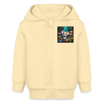 Eine niedliche - Baby Organic Kapuzenjacke Baby Connector von Stanley/Stella - Creme - Vorne