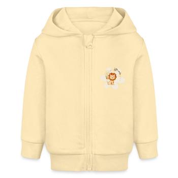 little wonder- Löwe/ lion - Baby Organic Kapuzenjacke Baby Connector von Stanley/Stella - Creme - Vorne