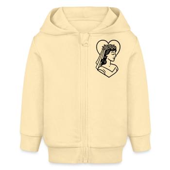 Die Braut - Baby Organic Kapuzenjacke Baby Connector von Stanley/Stella - Creme - Vorne