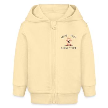 sleep dogs & rock'n'roll - Baby Organic Kapuzenjacke Baby Connector von Stanley/Stella - Creme - Vorne
