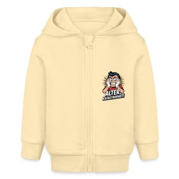 Alter, Katastrophe Facepalm - Baby Organic Kapuzenjacke Baby Connector von Stanley/Stella - Creme - Vorne