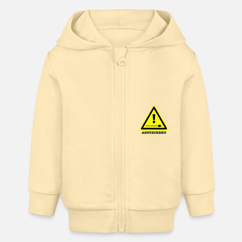 Blague contagieuse (DE) - Veste à capuche bébé bio Stanley/Stella - crème