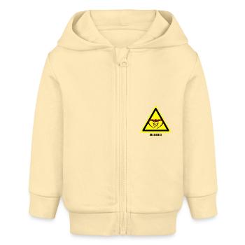 Vorsicht Bissig! - Baby Organic Kapuzenjacke Baby Connector von Stanley/Stella - Creme - Vorne